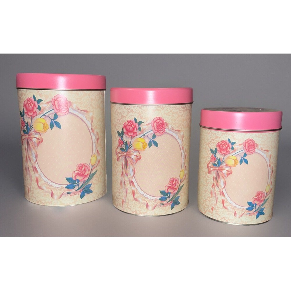 Vtg✨1990 House of Lloyd Victorian Tin Canisters